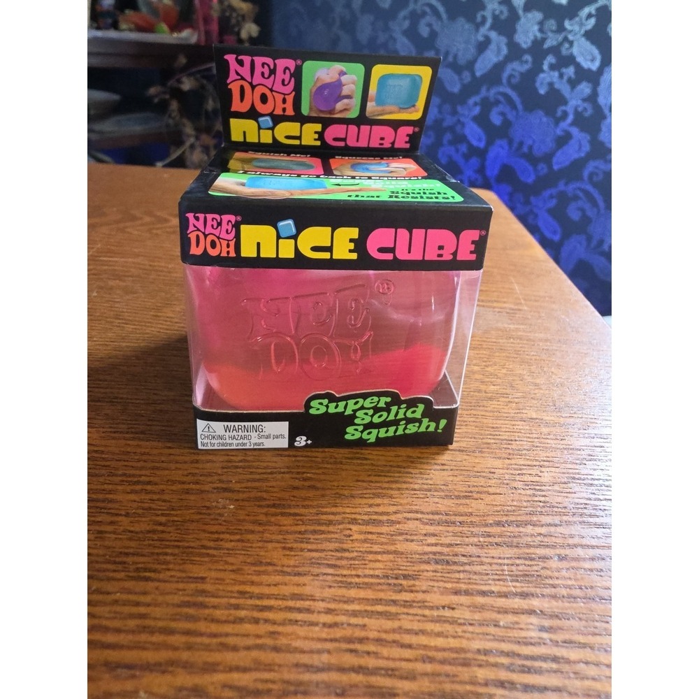 Nee Doh Nice Cube Super Solid Squish! BRAND NEW/Sealed (Pink)